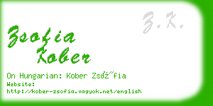 zsofia kober business card